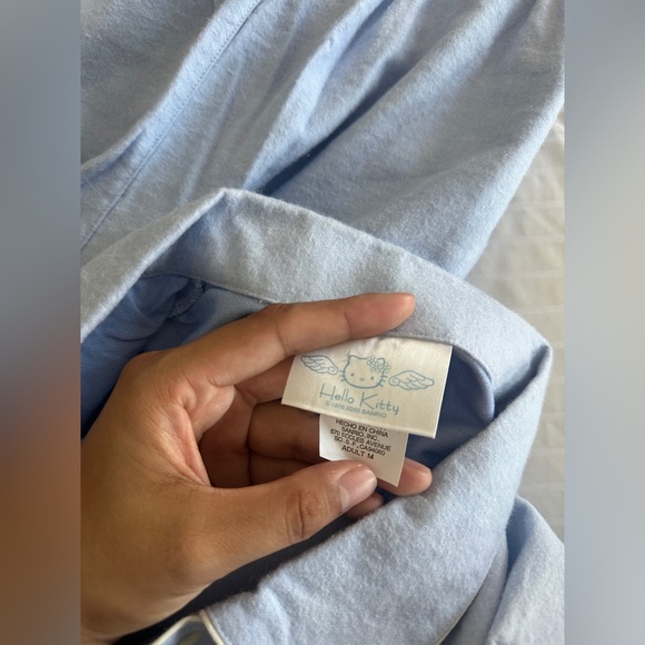 NWT Vintage Sanrio Angel Hello Kitty Light Blue Long Pajama Set - Picture 7 of 16